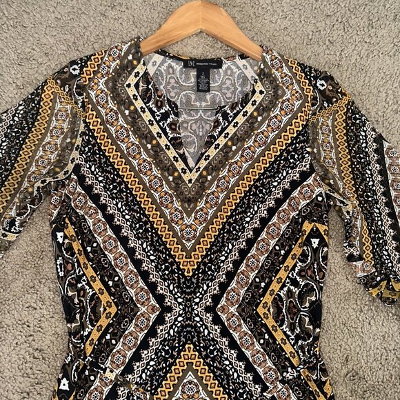 INC International Concepts Printed Bell Sleeve Dress - Picture 11 of 16